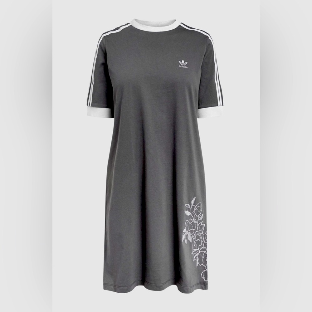Adidas Originals Classic Tee Dress With Embroidery- W… - Gem
